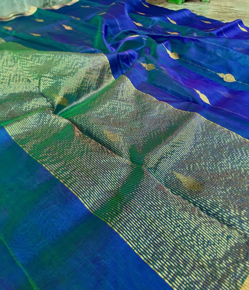 Authentic Handloom Chanderi Silk Sarees - Traditional Pattu