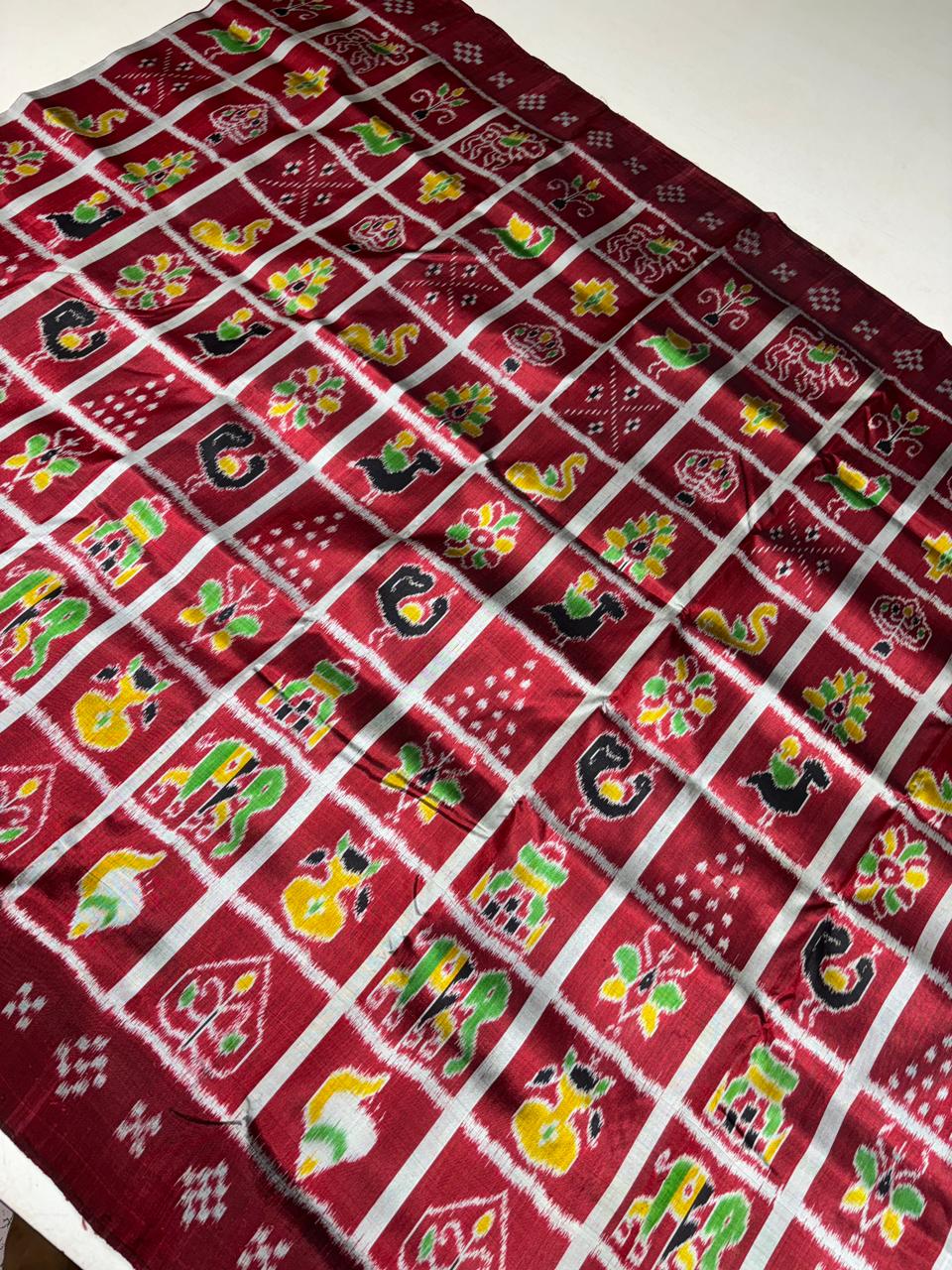 Exclusive Nabakothi Khandua Silk Saree With Blouse Piece