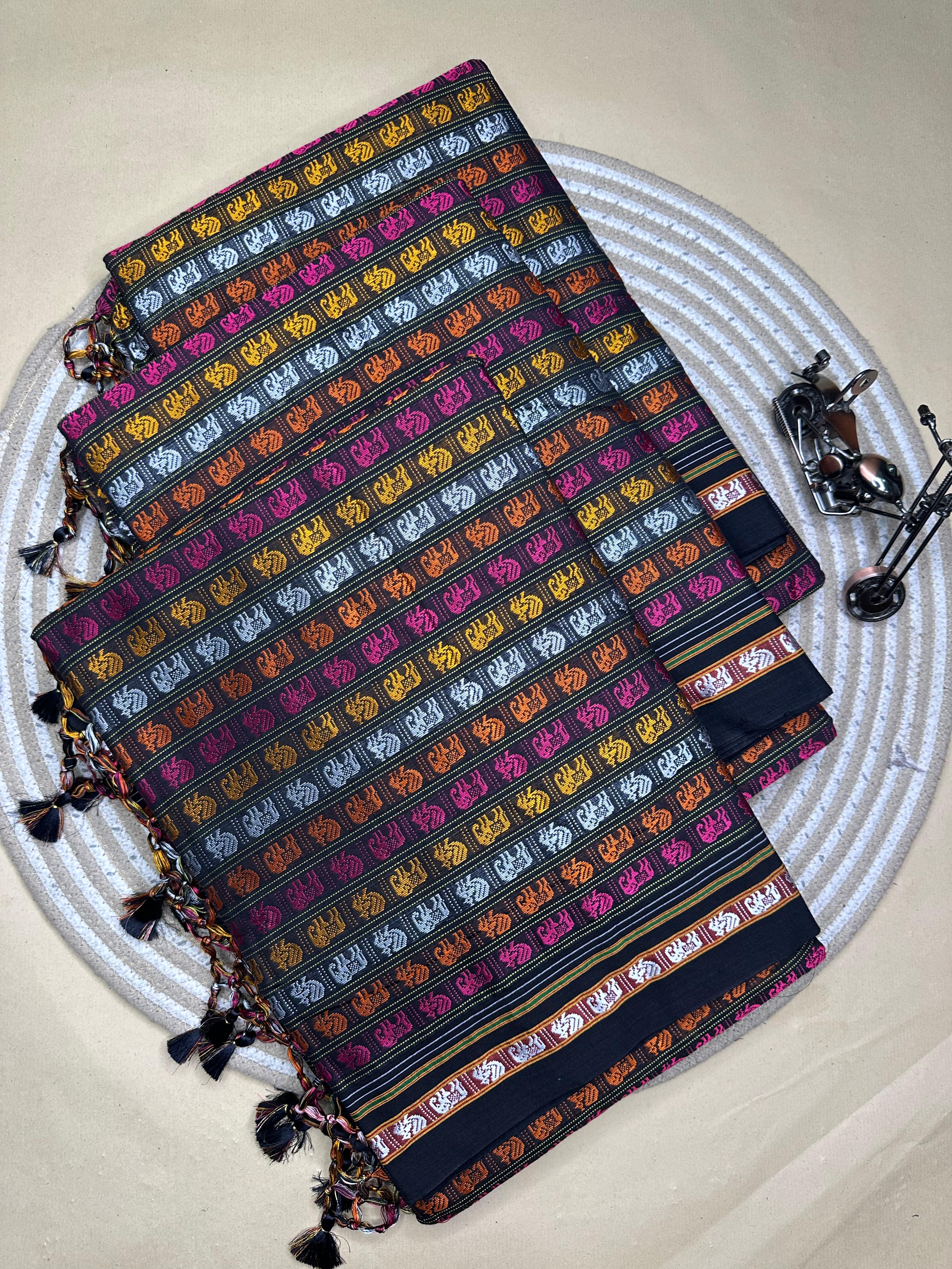 Premium Resham Khan Saree – Soft Silk by Cotton Blend