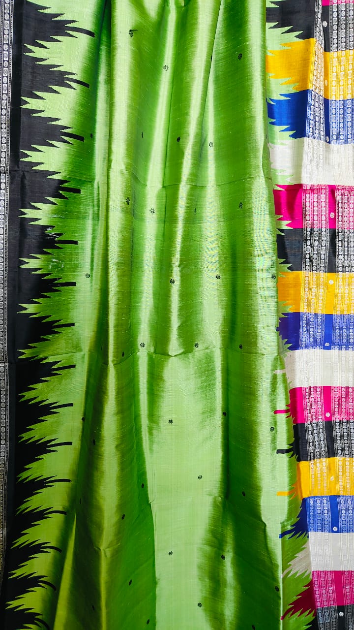 Exclusive Ganga Jamuna Podhkumbha Double Aanchal Berhampuri Silk Saree