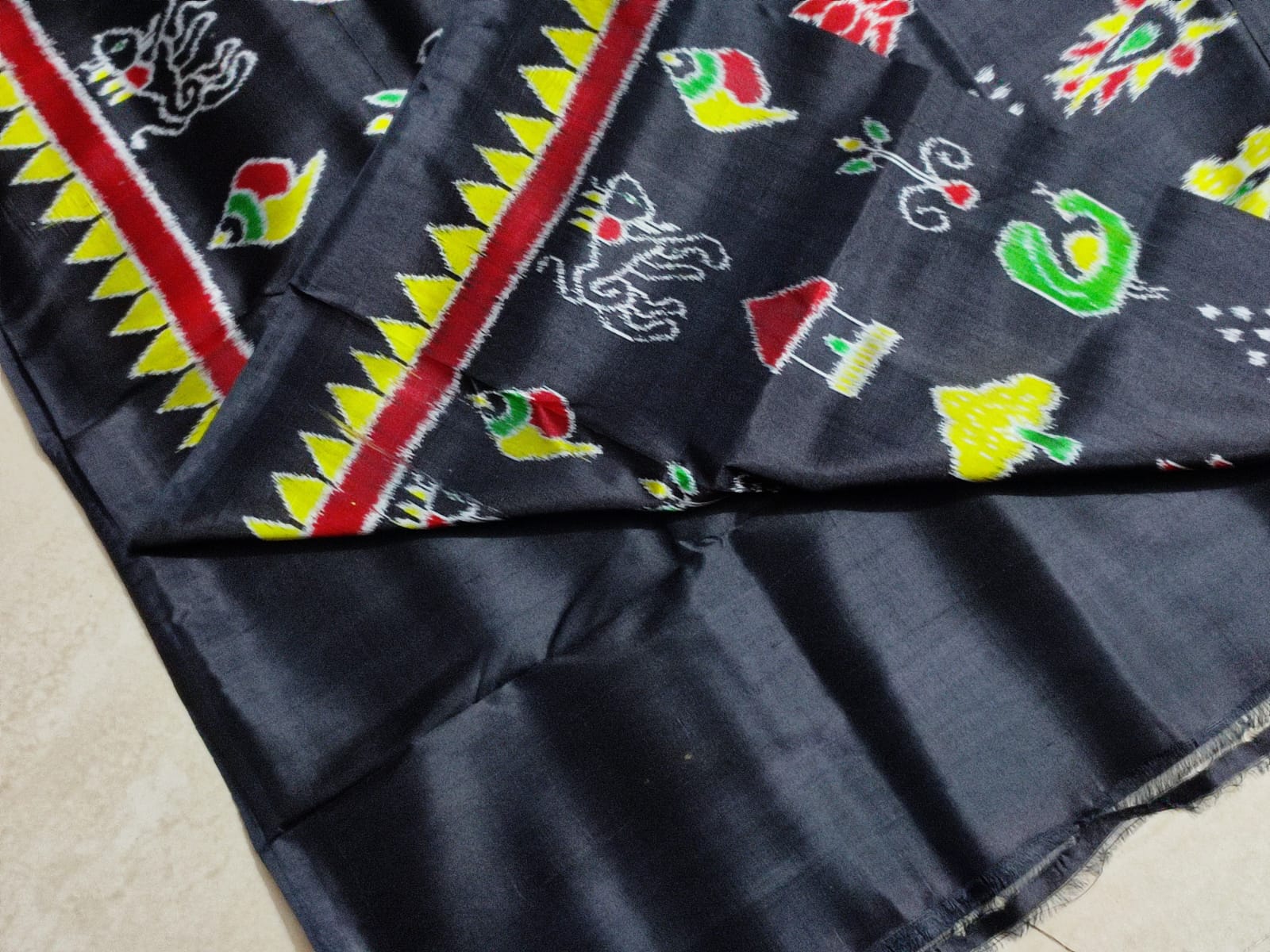 Navakothi Mulberry Silk Multicolor Pallu Saree