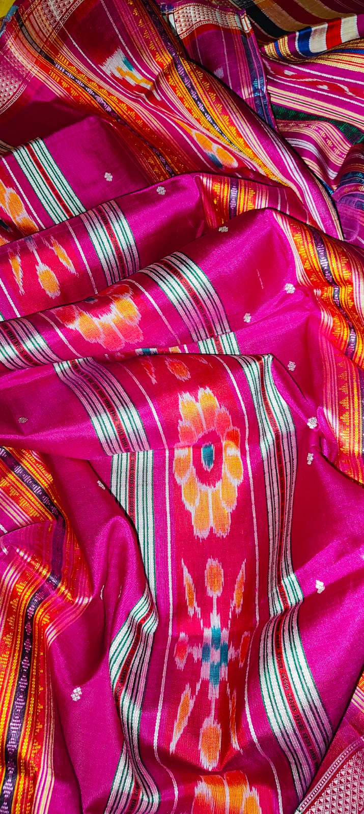 Exclusive Authentic Berhampuri Pure Mulberry Silk Saree – Double Pallu
