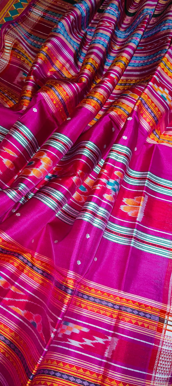 Exclusive Authentic Berhampuri Pure Mulberry Silk Saree – Double Pallu