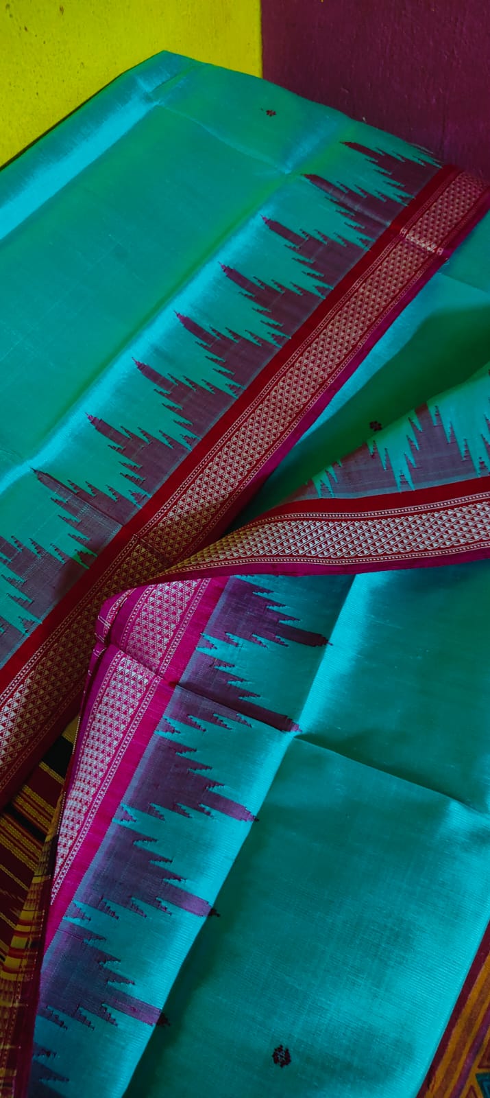 Exclusive Authentic Berhampuri Pure Mulberry Silk Saree – Double Pallu