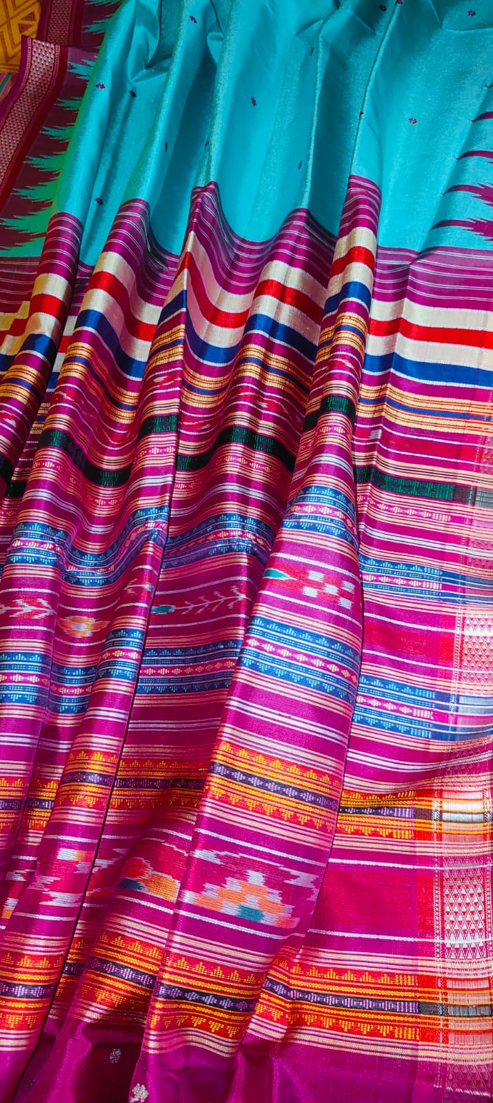 Exclusive Authentic Berhampuri Pure Mulberry Silk Saree – Double Pallu