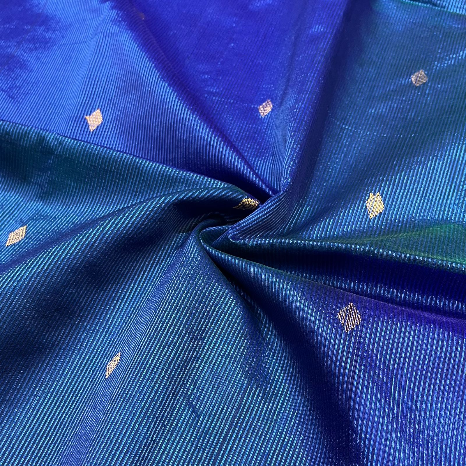 Royal Blue Pure Maheshwari Silk by Silk Handloom Saree