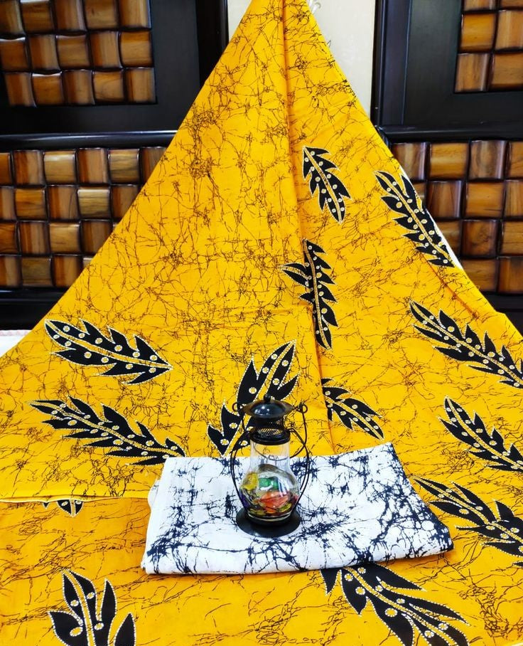 Pure Mulmul Cotton Bagru Hand Block Print Saree