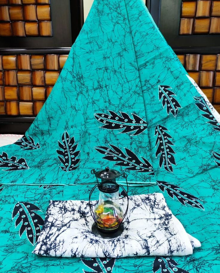 Pure Mulmul Cotton Bagru Hand Block Print Saree