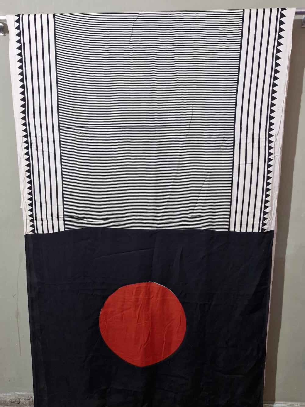 Pure Modal Silk Authentic Handblock Print Saree With Ajrakh Blouse Piece