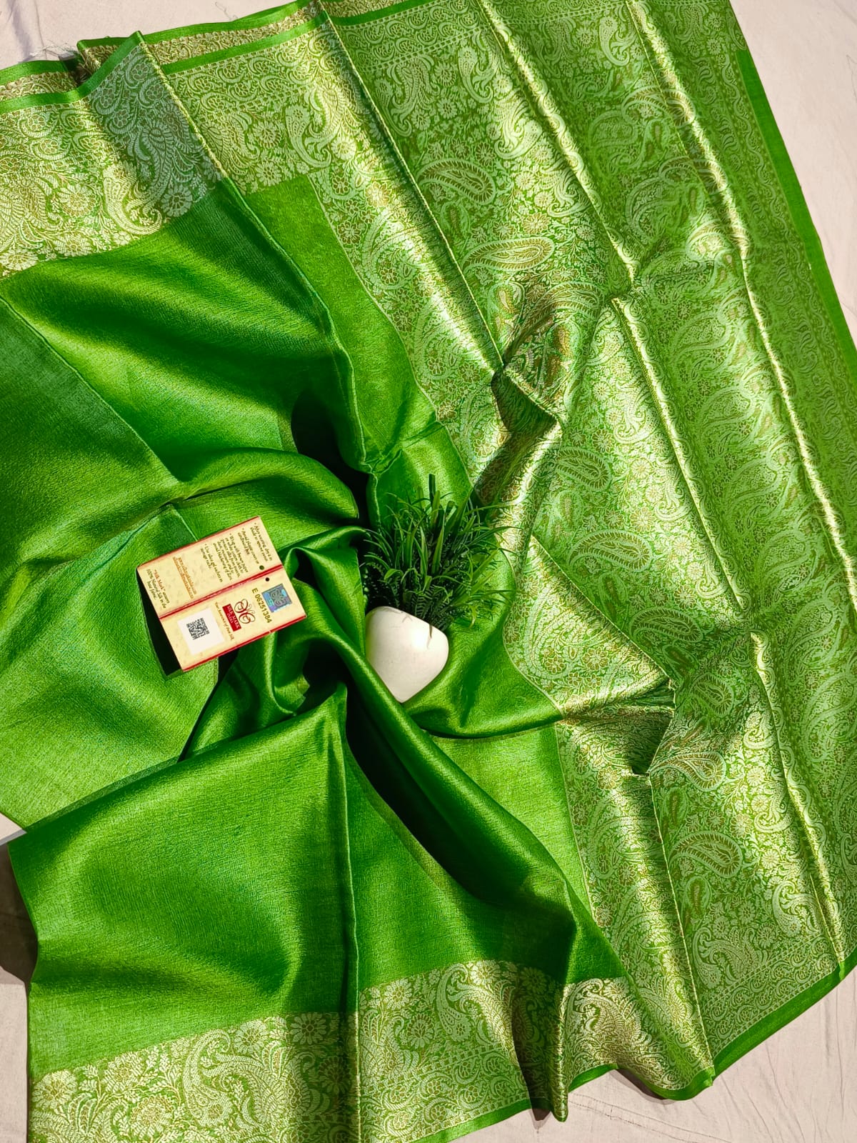 Chhattisgarh Handloom Pure Kosa Tussar Silk Saree | Alfi Border | Rich Jamdani Pallu | Contrast Blouse