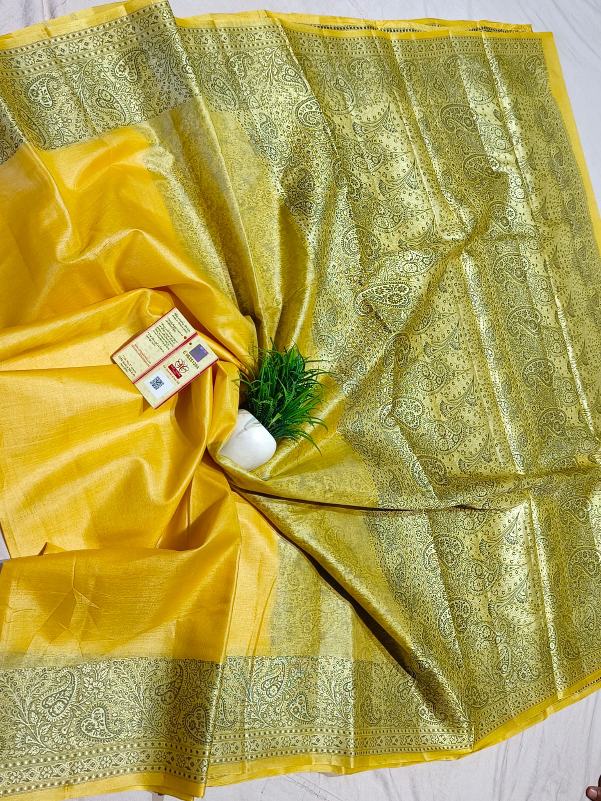 Chhattisgarh Handloom Pure Kosa Tussar Silk Saree | Alfi Border | Rich Jamdani Pallu | Contrast Blouse