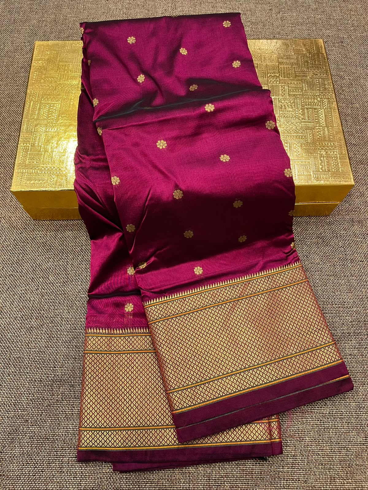 Kalanjali Paithani Tana Soft Premium Silk Saree with Zari Butis & Woven Border
