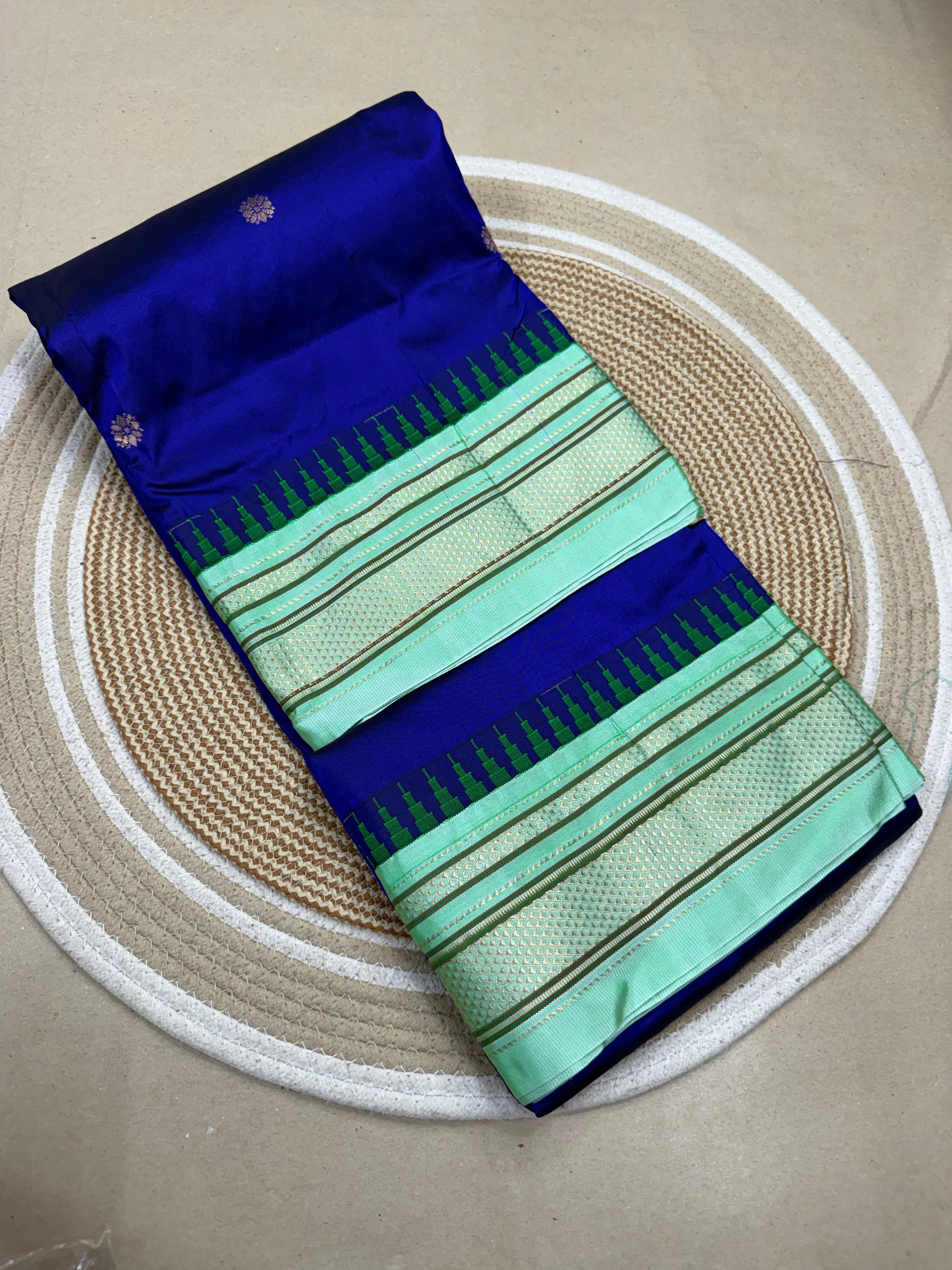 Ilkal Pure Silk Butta Saree with Chikki Paras Border