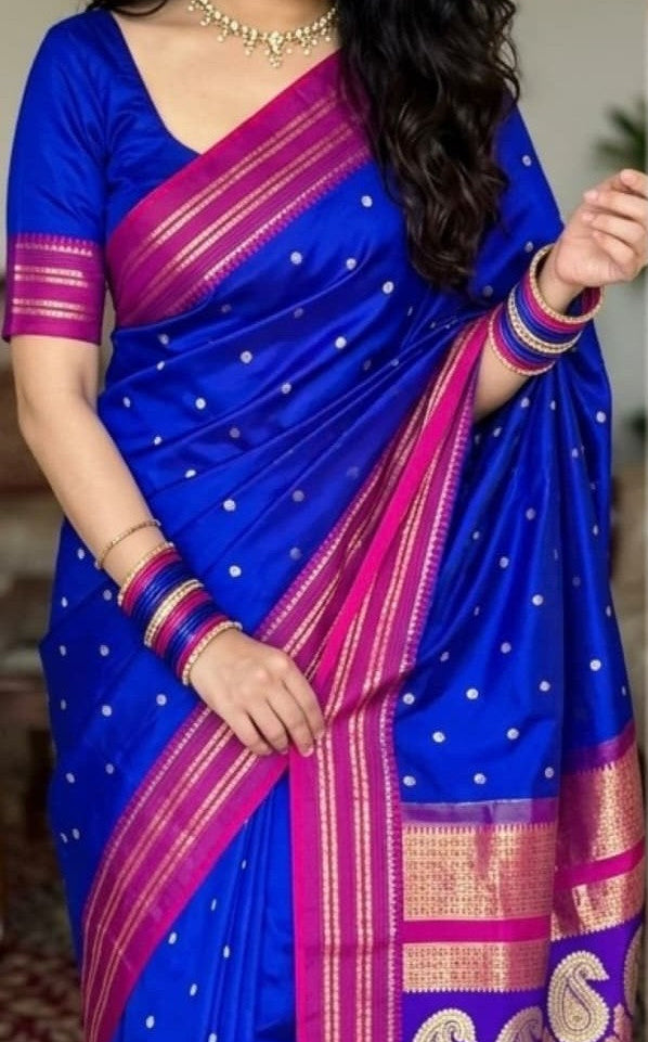 Traditional Narayan Peth Soft Silk Saree – Festive Collection