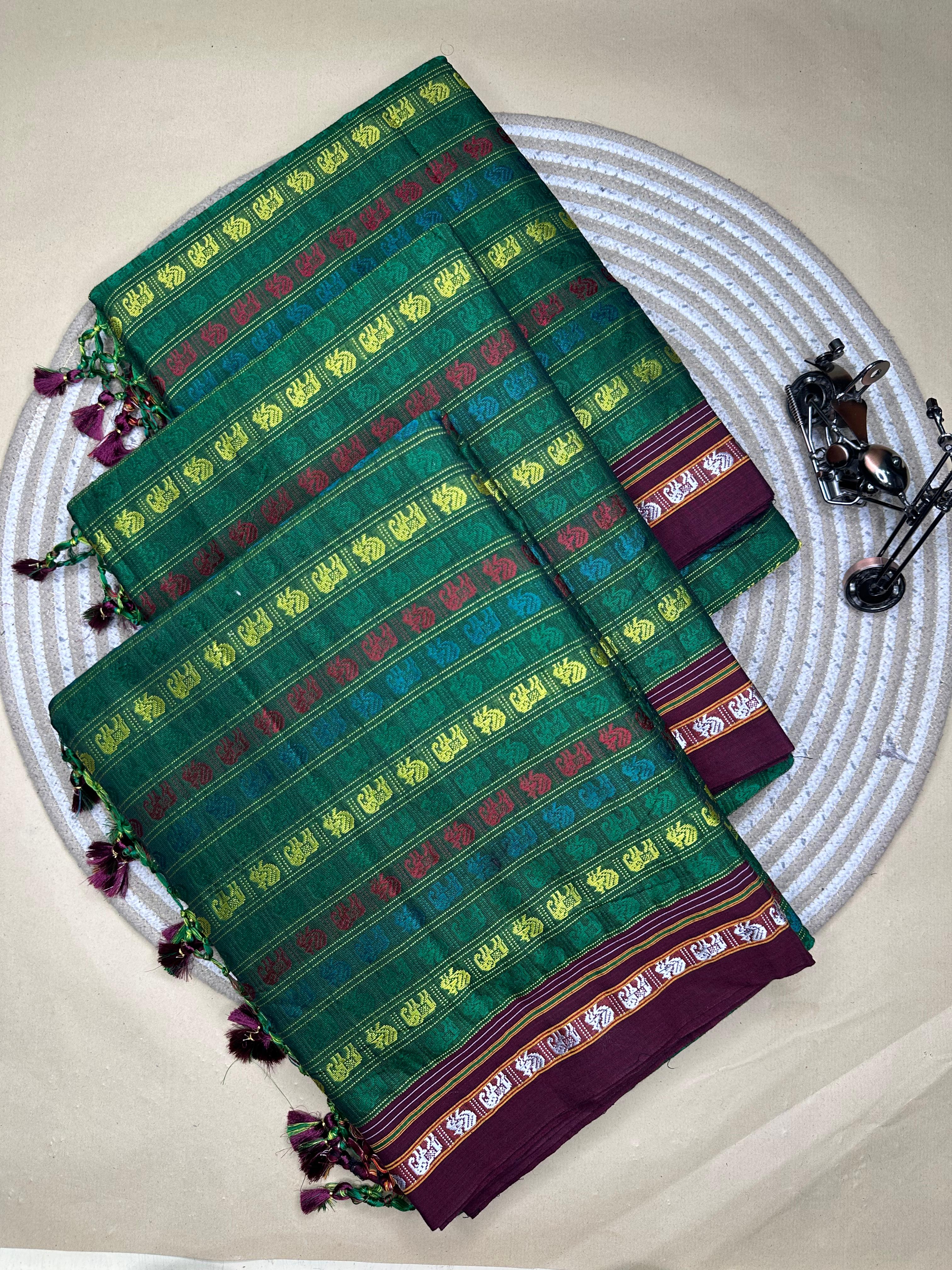 Premium Resham Khan Saree – Soft Silk by Cotton Blend