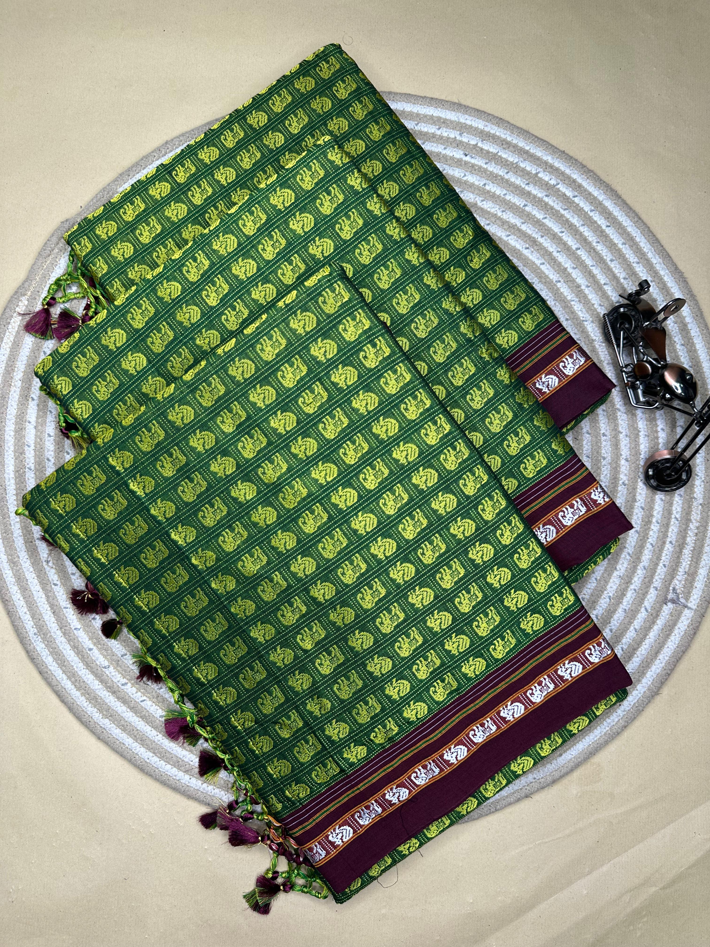 Premium Resham Khan Saree – Soft Silk by Cotton Blend