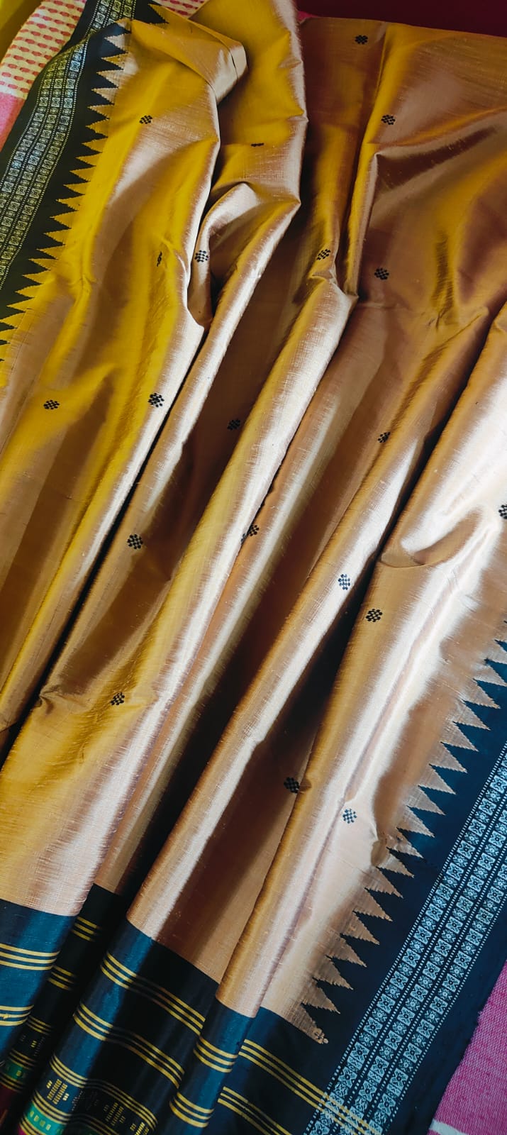 Exclusive Matha Colour Berhampuri Double Palla Silk Saree