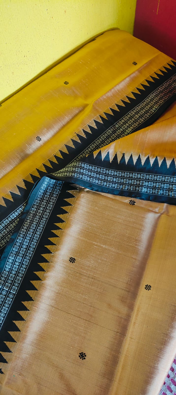 Exclusive Matha Colour Berhampuri Double Palla Silk Saree