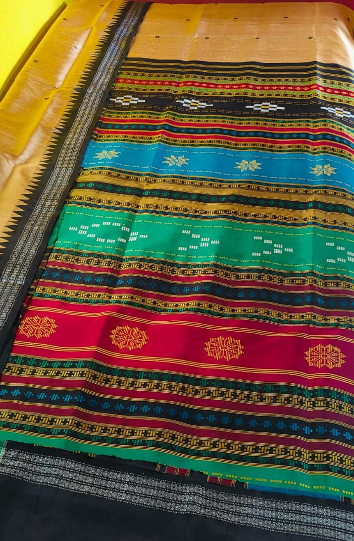 Exclusive Matha Colour Berhampuri Double Palla Silk Saree