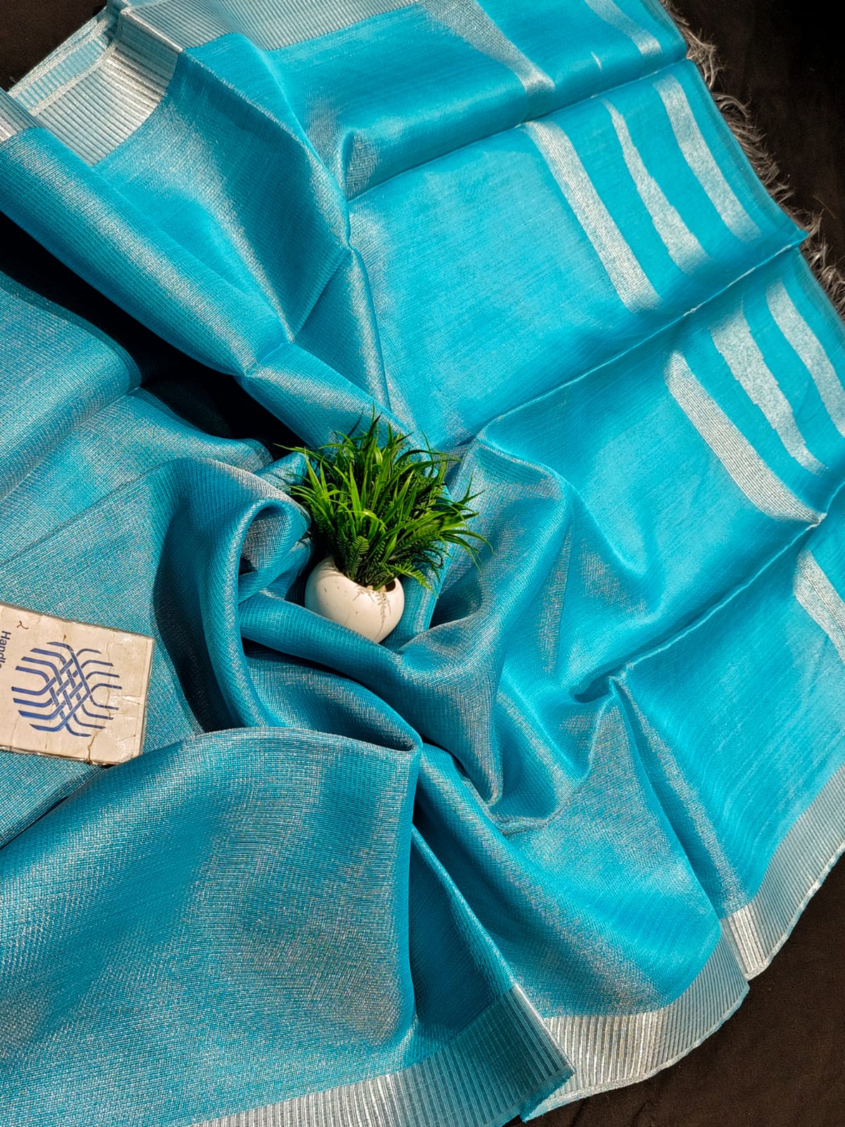 Flora Semi Tussar Tissue Saree | Chhattisgarh Handloom