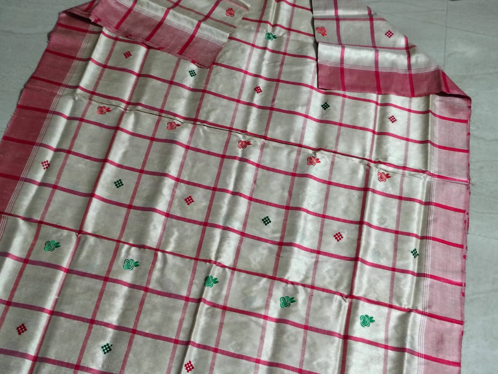 Handwoven Santali Tribal Pure Tussar Silk Saree
