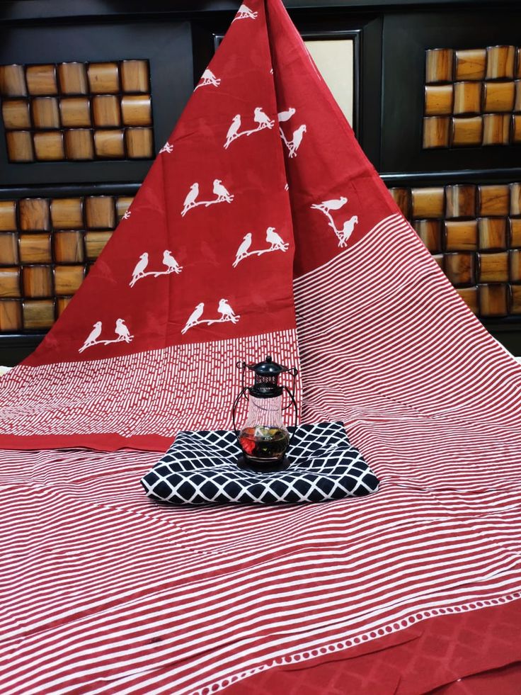 Pure Cotton Mulmul Bagru Block print Saree
