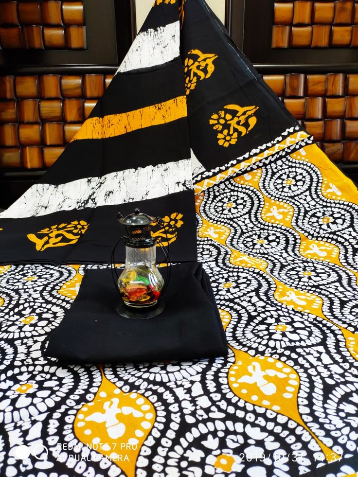 Unique Bagru Block Print Pure Cotton Mulmul Saree