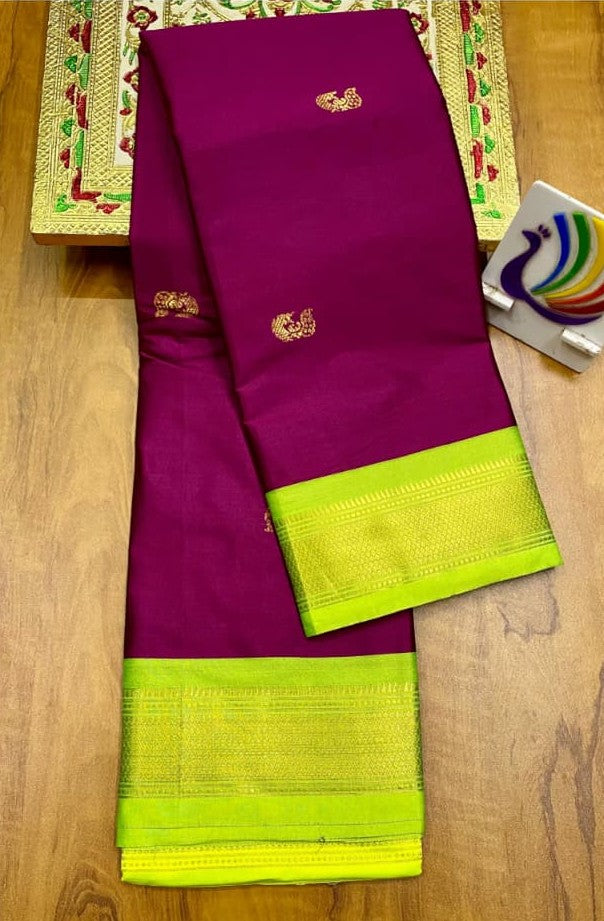 Soft Silk Kadiyal Paithani Saree | All Over Butta | Gonda Pallu | New Vibrant Colors