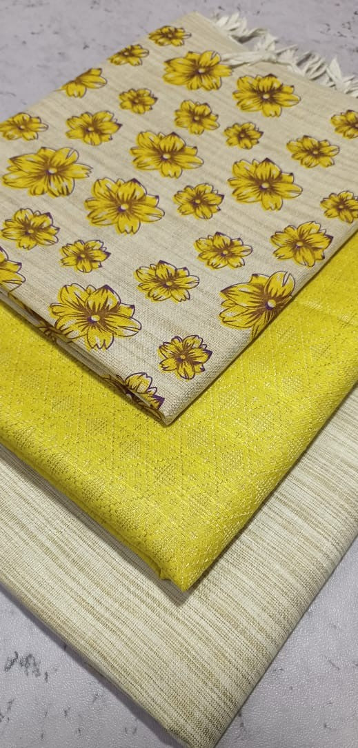 Bhagalpur Kataan Dobby Suit Material | Madhubani Print Dupatta & Cotton Dupion