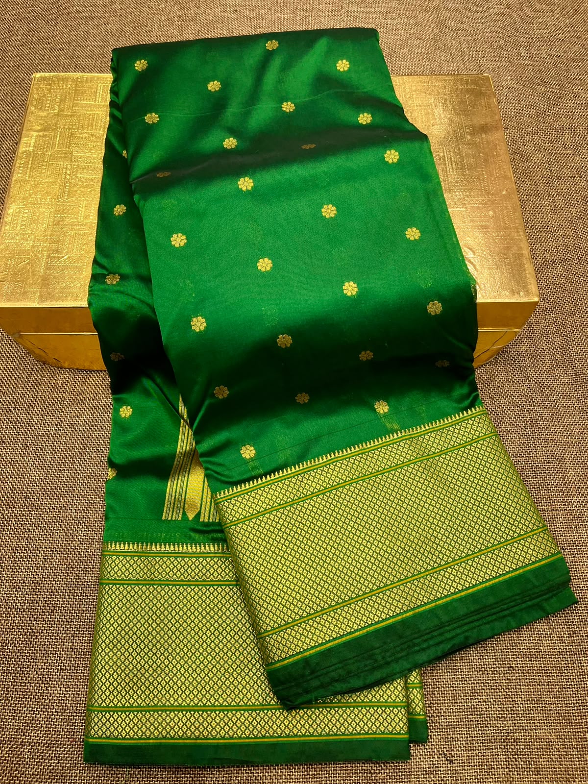 Kalanjali Paithani Tana Soft Premium Silk Saree with Zari Butis & Woven Border