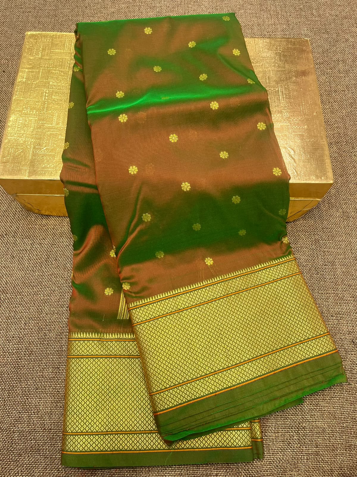 Kalanjali Paithani Tana Soft Premium Silk Saree with Zari Butis & Woven Border