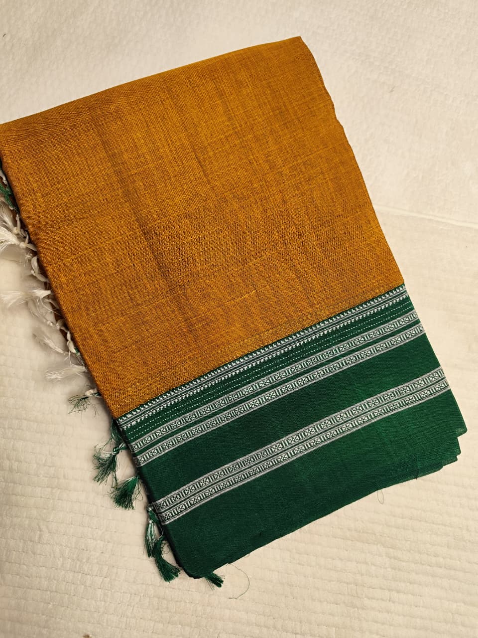 Karnataka Pure Handloom Ilkal Gayatri Saree – Silk Pallu | Viscose Cotton Body | Resham Khun Blouse