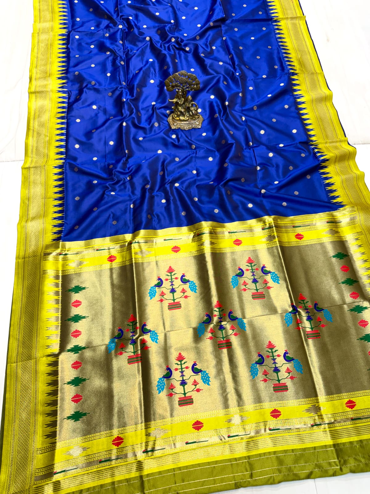 Premium Temple Border Paithani Soft Silk Saree