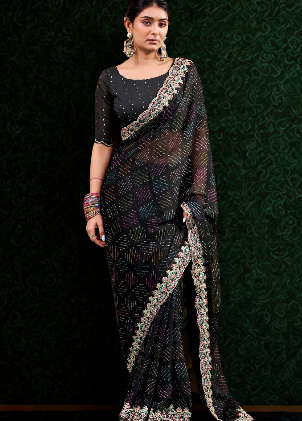  lightweight festive chiffon saree for college farewell