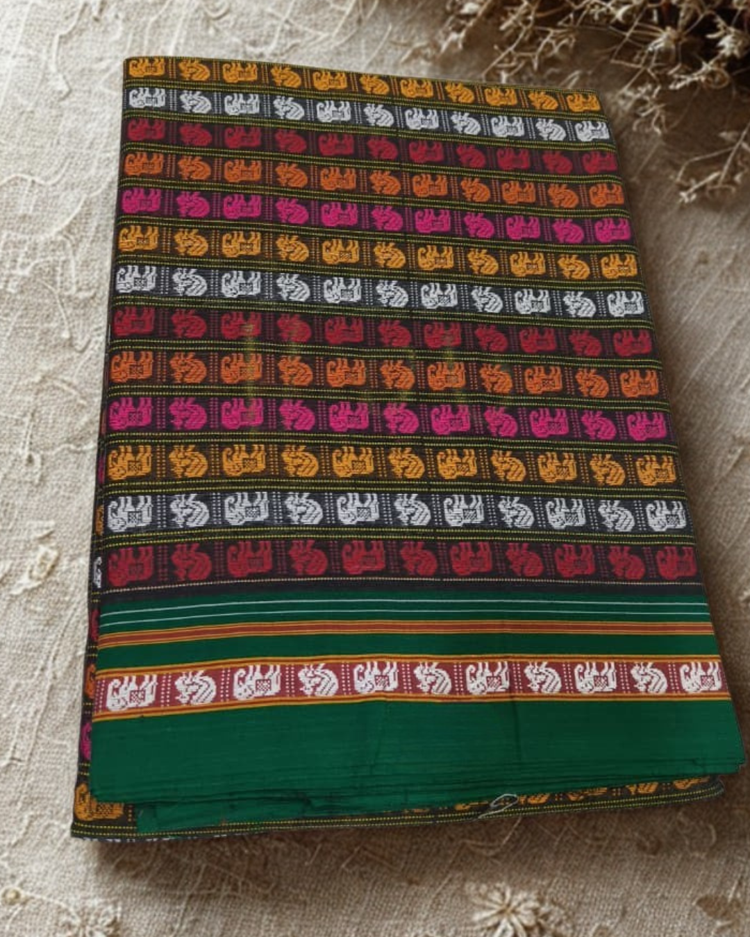 Traditional Culture Border Khan Saree
