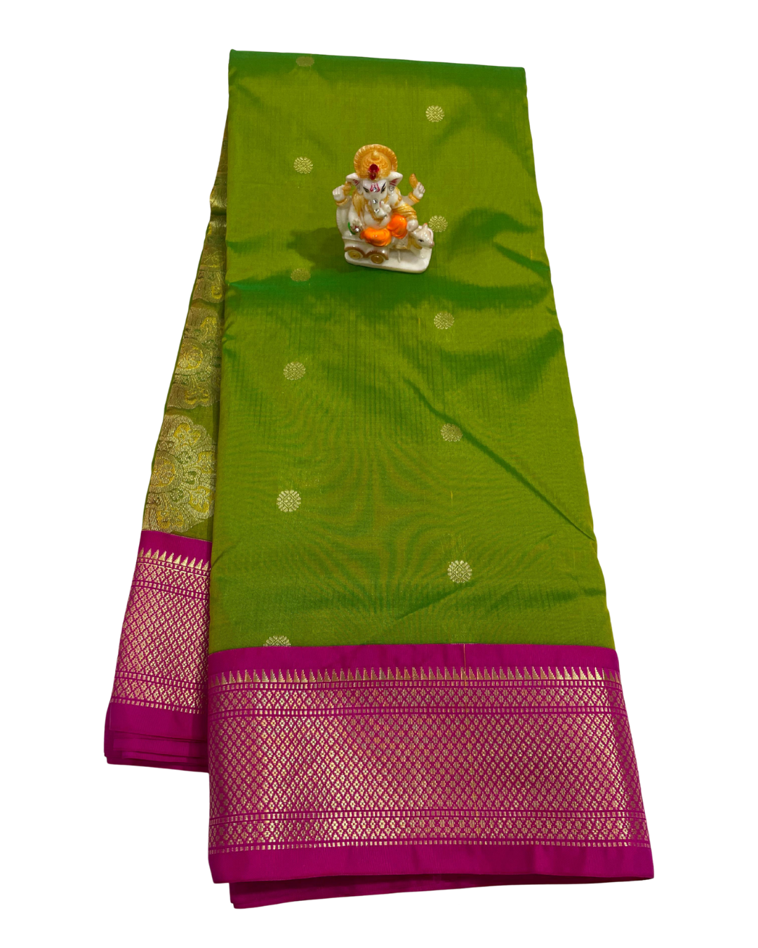 Maharashtra Paithani Soft Silk Saree | Butta Work | Contrast Rich Pallu with Contrast Blouse