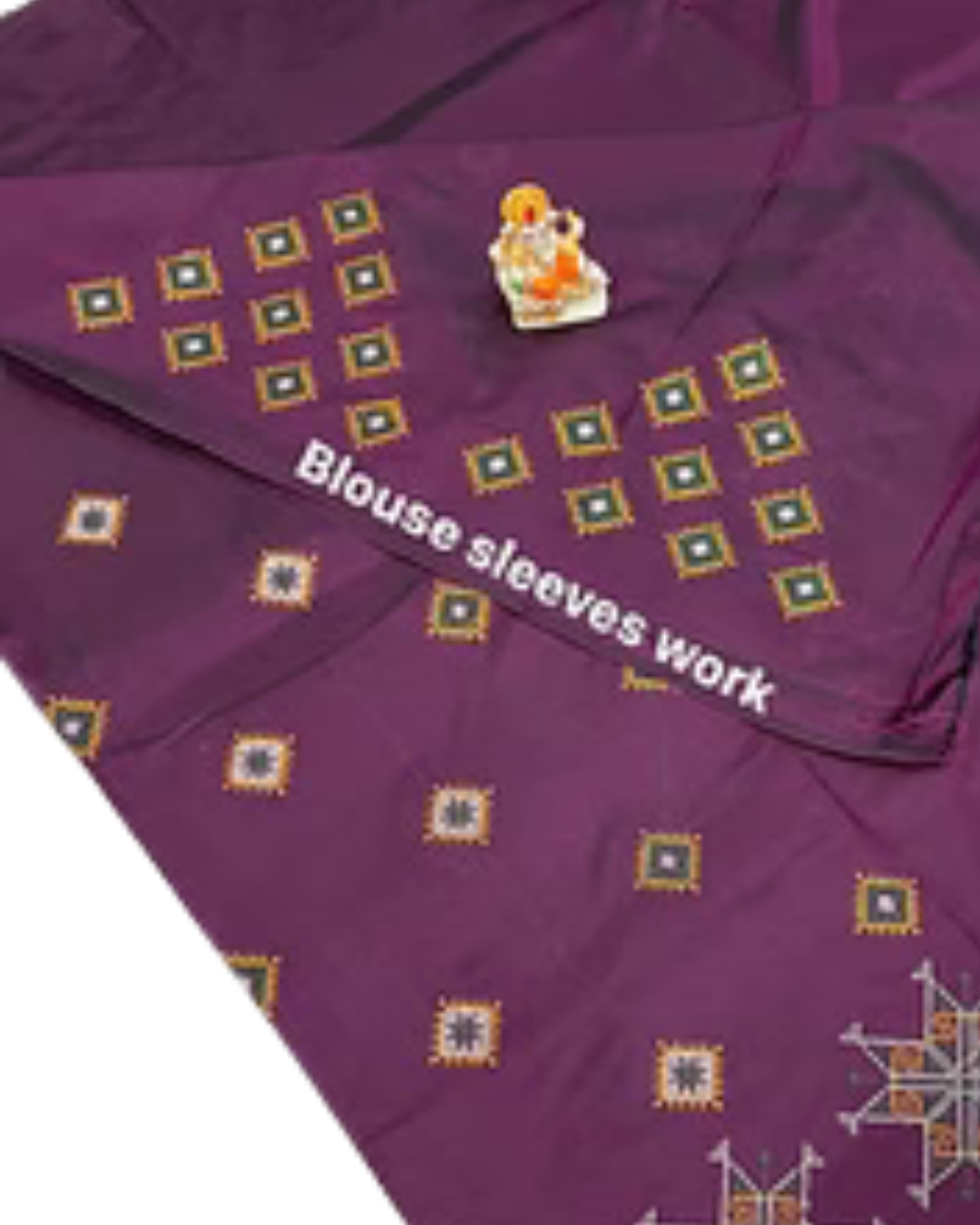 Deep Purple Kasuti Work Malai Silk Saree