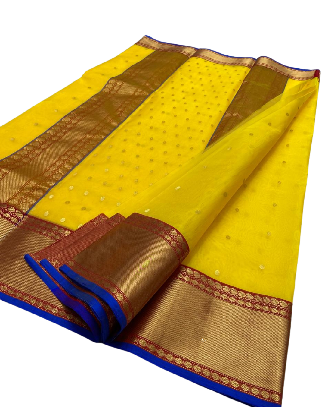 Pure Chanderi Katan Silk Saree with Nakshi Border