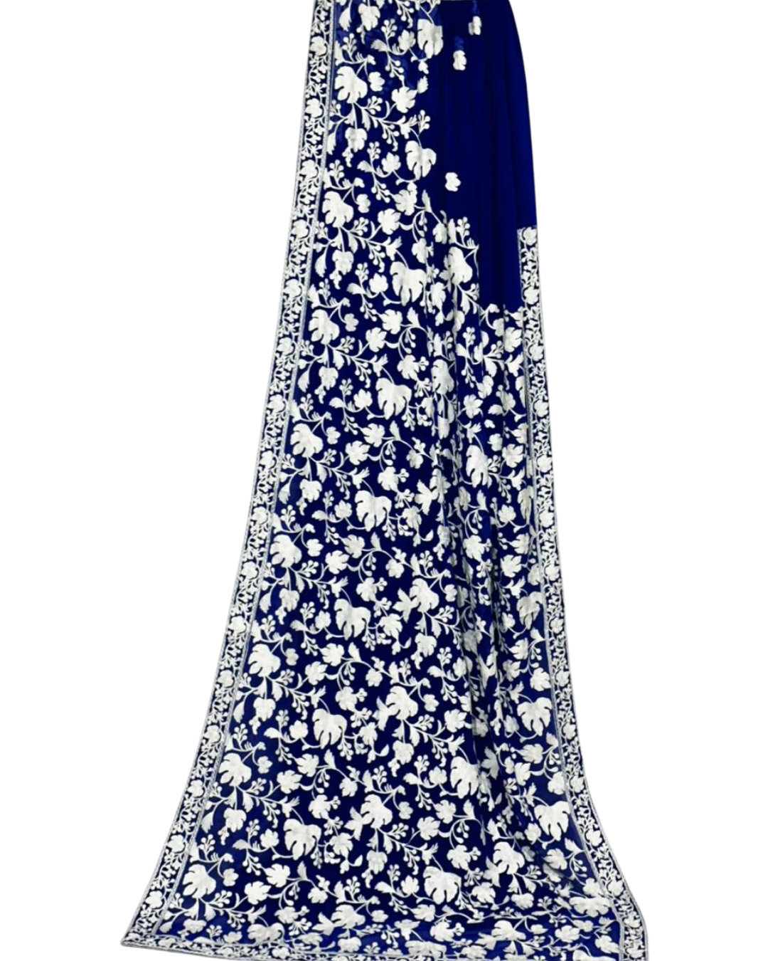 Georgette Pure Kashmiri Aari Work Saree