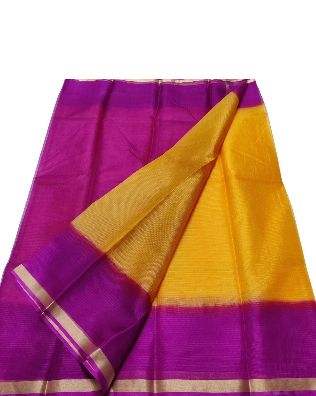 Pure Silk Kota Doria Double Shaded Saree