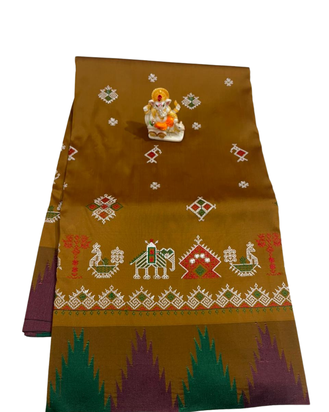 New Arrival Catlon Silk Kasuti Embroidery Saree