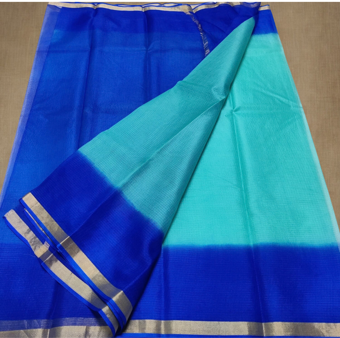 Pure Silk Kota Doria Double Shaded Saree