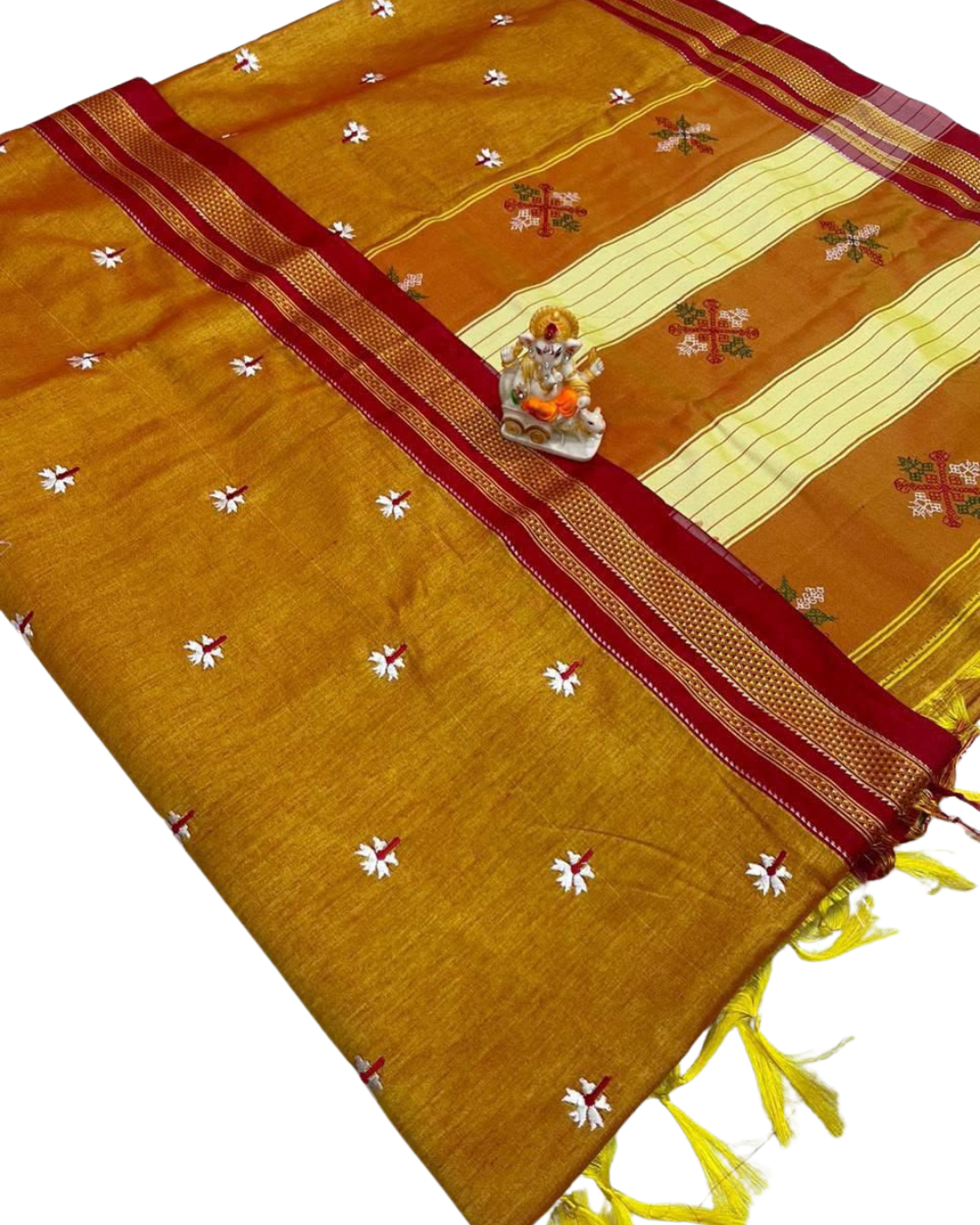 Pure Ilkal Art Silk Prajakta Phool Work Saree