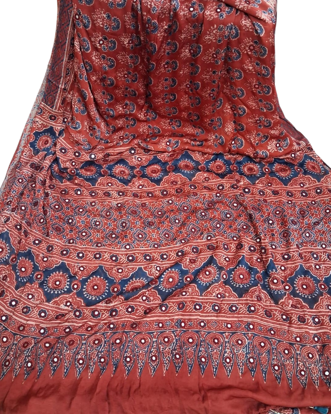 Authentic Ajrakh Pure Modal Silk Saree