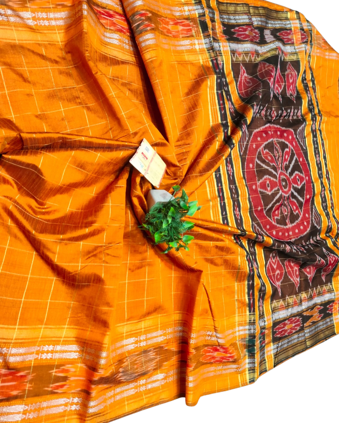 Chhattisgarh Handloom Raw Silk Ikkat Saree | Vidarbha Border & Ikkat Pallu | Silk Mark Certified