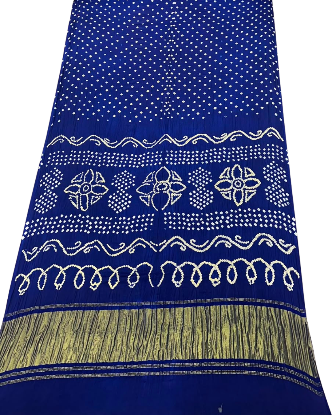 Authentic Modal Silk Hand Tie & Dye Dani Bandhej Saree| Rich Zari Border