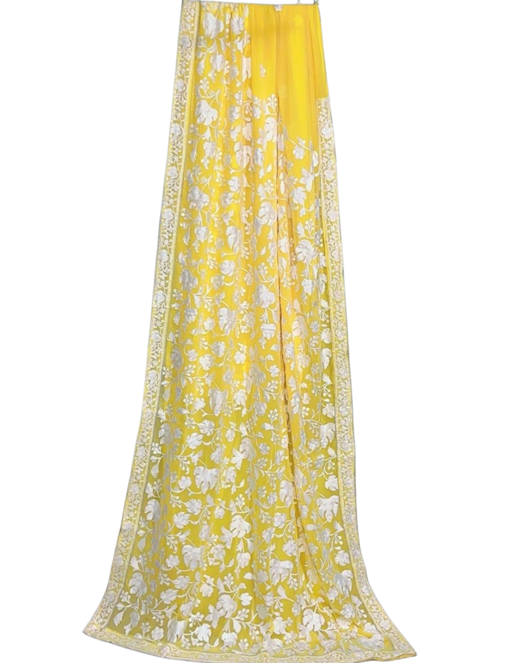 Georgette Pure Kashmiri Aari Work Saree