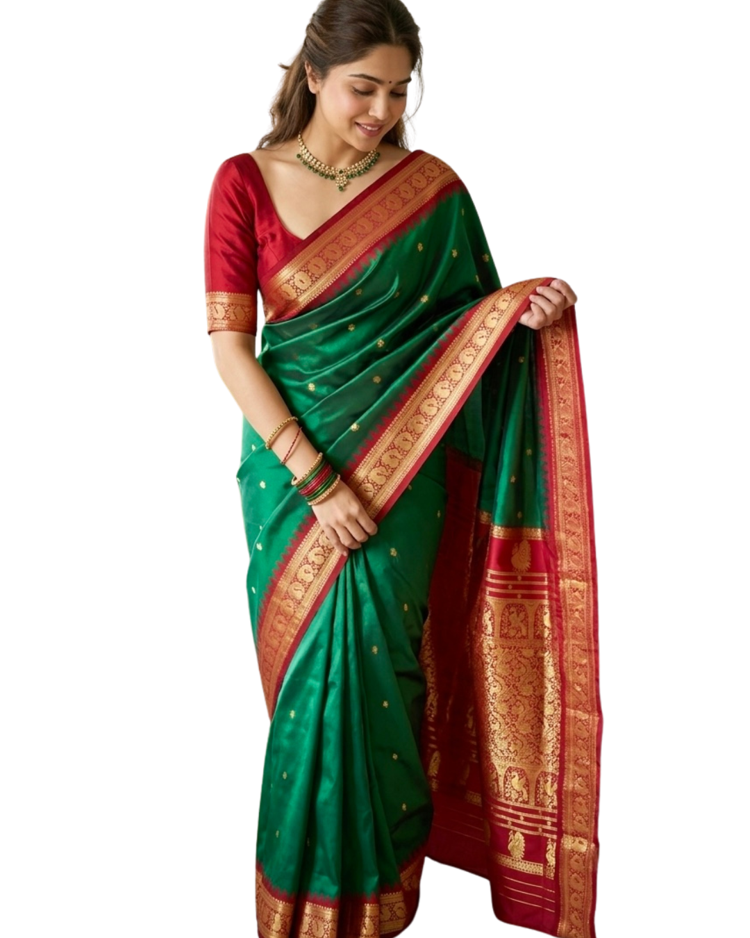 Premium Gadwal Paithani Soft Silk Saree with Peacock Pallu | Exclusive