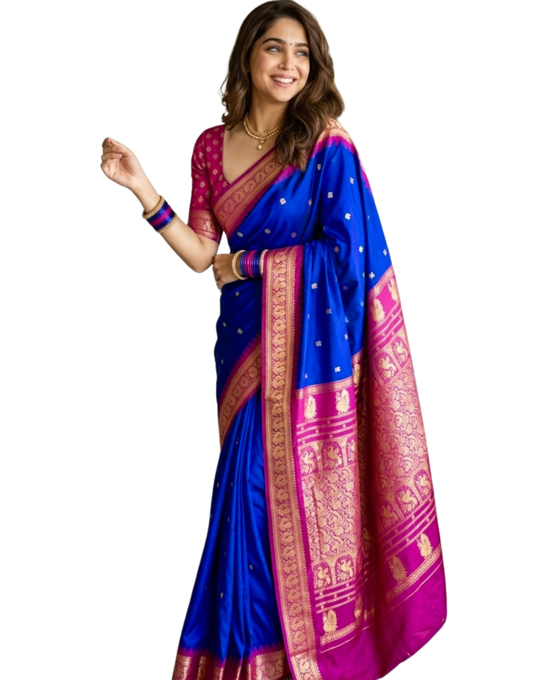 Premium Gadwal Paithani Soft Silk Saree with Peacock Pallu | Exclusive