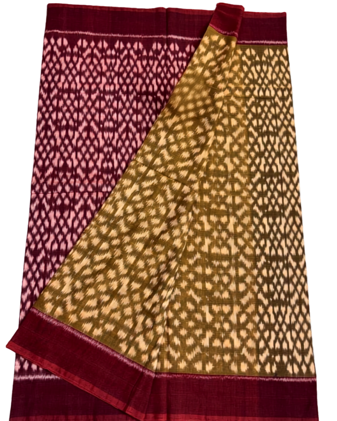 Pochampally Double Ikat Mercerized Cotton Saree